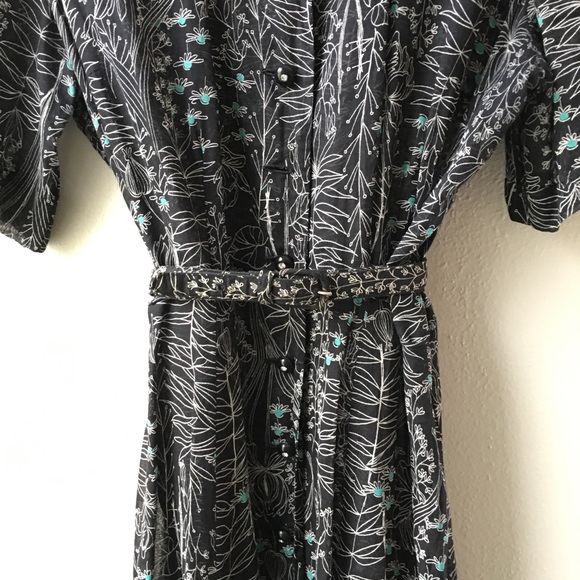 Vintage Sheer Embroidered Dress with Belt. Size 8/10 - Picture 6 of 8